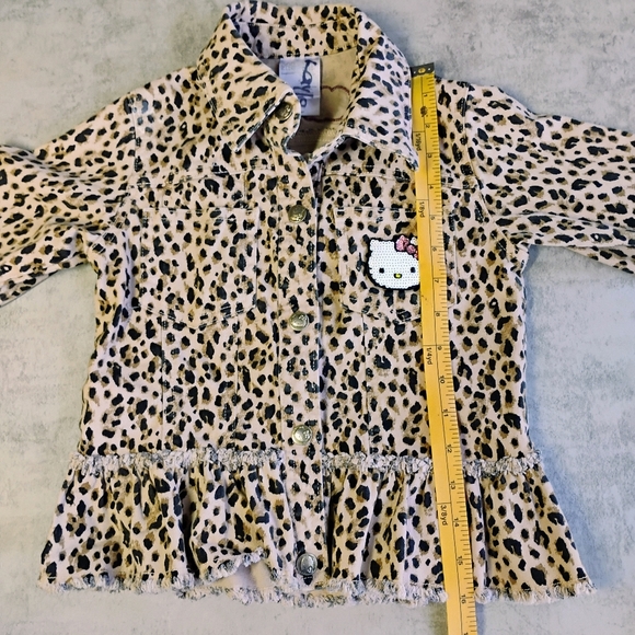 365 Kids Hello Kitty Leopard Print Lightweight Jacket Girls Size 5 - Picture 10 of 12